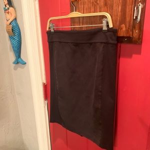 Liz Claiborne Black Faux Suede Skirt